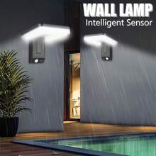 1pc Solar Wall Light Outdoor Waterproof Folding Unplugged Human Body Sensor Light Suitable For Courtyard Corridor Balcony Lighting
