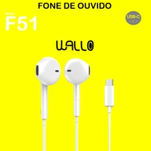Wallo F51 - Fone de Ouvido Intra-Auricular USB-C de Alta Fidelidade - Branco - Visão 1