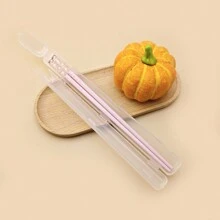 1/5双马卡龙色樱花筷子。可爱鸭子造型筷子架。玻璃纤维+PET材质筷子，ABS树脂筷子架。寿司筷子。中式餐具。适合家庭和餐厅使用。精美礼品。圣诞礼物，学校用品 - 彩色 - 查看 26