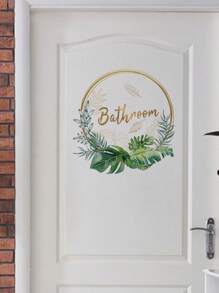 1pc PVC Material, Anchor, Flower, Floral, Rope Wall Sticker For Bathroom, Living Room, Bedroom, Entryway. Wall Art, Poster., Stickers, Wall Decal, Vinyl Decal For Home Decorations, Spring Decoration Items Refresh Your Home, Rama Decoration Stickers