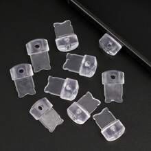 10pcs/Set Silicone Dust Plug/Phone Charging Port Dust Plug/Decoration Pendant/Compatible With Iphone/Type-C/Android Plug - Clear - View 4