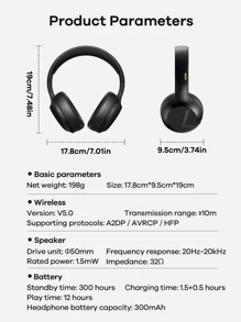 REMAX Remax Bluetooth Headphones Over Ear, 12 Hours Playtime Wireless Headphones With Up To 300 Hours Battery Standby, Support Answer Call(Black), Premium Gift For Friend, Classic Best Seller Of Store