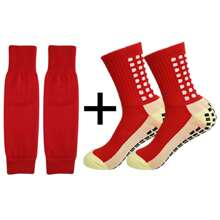 2 Pairs Men's Mid-Calf Sports Leg Warmers, Non-Slip Shock-Absorbing Comfy Breathable Sports Leg Warmers, Sports Leg Sleeves Compression Leg Warmers Football Shin Guards - Multicolor - View 5