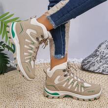 Giày đi bộ đường dài cổ cao mới 2024, Giày đi bộ đường dài chống trượt, Giày thể thao du lịch ngoài trời cho mùa thu/đông - Màu Khaki - Xem 6