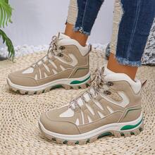 Giày đi bộ đường dài cổ cao mới 2024, Giày đi bộ đường dài chống trượt, Giày thể thao du lịch ngoài trời cho mùa thu/đông - Màu Khaki - Xem 3