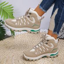 Giày đi bộ đường dài cổ cao mới 2024, Giày đi bộ đường dài chống trượt, Giày thể thao du lịch ngoài trời cho mùa thu/đông - Màu Khaki - Xem 4