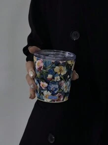 1 件油画花卉图案 280ml-350ml 双层不锈钢隔热杯、咖啡杯、水瓶、茶杯、平底，适用于户外、家居、办公室、节日礼物、生日礼物、情人节、圣诞节、母亲节返校 - 彩色 - 查看 11