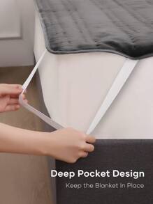 Electric Blanket, Heated Mattress Pad 120 X 140 Cm Throw Gray Soft Heated Underblanket With Digital Controller,10 Heating Levels & 9 Timing Set, Warm Your Whole Body, Great Gifts For Special Day - Dark Grey - View 3