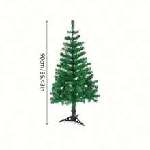 Best Choice Artificial Christmas Tree, Green Christmas Tree, Foldable Design Party Decor Tree, Dense Branches, Easy Assembly, Suitable For Home, Office, Party Decoration. 2025 Christmas Tree. Scenery Christmas Tree Christmas Decorations Home Christmas Gifts Christmas Decor - Multicolor - View 3