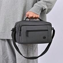 Oxford Cloth Shoulder Bag For Men And Women Large Capacity Messenger Bag For Travel, Leisure, Business - Xám - Xem 4