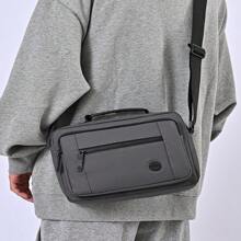 Oxford Cloth Shoulder Bag For Men And Women Large Capacity Messenger Bag For Travel, Leisure, Business - Xám - Xem 2