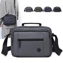 Oxford Cloth Shoulder Bag For Men And Women Large Capacity Messenger Bag For Travel, Leisure, Business - Xám - Xem 1