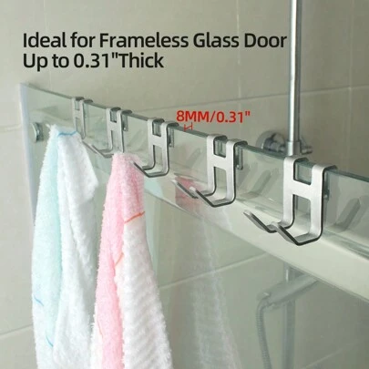 Móc treo không cần khoan, Móc treo đồ dùng phòng tắm chịu lực, Thích hợp để treo giỏ, Dao cạo râu, Bọt biển tắm, Có sẵn trong bộ 1 chiếc, 2 chiếc, 4 chiếc, Màu đen, bạc và trắng