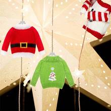 20 Kiểu Quần áo & Phụ kiện Búp bê Giáng sinh Có thể Lựa chọn, Áo len Búp bê Đan có Ông già Noel, Cây thông Noel, Tuần lộc, Hình in Người tuyết, Trang phục Búp bê Ngày lễ Trang trí - Nhiều màu - Xem 11