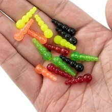 20 piezas de accesorios de pesca con cuentas de varias colores apiladas, cuentas de tope con forma de calabaza para pesca de depredadores