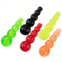 20 piezas de accesorios de pesca con cuentas de varias colores apiladas, cuentas de tope con forma de calabaza para pesca de depredadores