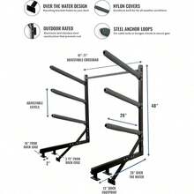 Kayak Dock Storage Rack, Outdoor Over The Water Mount, Holds 400 Lbs, Heavy-Duty Metal Stand - 1 - View 3