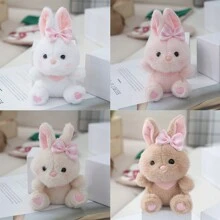 1 Pieza Llavero de Muñeca de Conejo Estilo Kawaii, Llavero de Conejo de Moda, Llavero de Animales Simulados Divertidos, Decoración para Mochila, Regalo