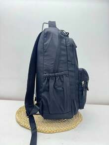 Large Capacity School Backpack For Women Students Waterproof Nylon - Black - View 3