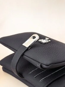 MINGYOU Women's Short Extra Soft PU Leather Large Capacity Wallet, Multi-Functional Multi-Layer Purse With Refined Magnetic Snap Closure, Multi-Card Slots Handbag, Zipper Coin Pouch Card Holder, Soft Lightweight Convenient Clutch For Party, Date, Holiday Gift - Black - View 2