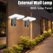 1pc Solar Wall Light Outdoor Waterproof Folding Unplugged Human Body Sensor Light Suitable For Courtyard Corridor Balcony Lighting