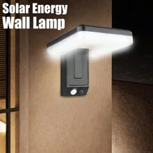 1pc Solar Wall Light Outdoor Waterproof Folding Unplugged Human Body Sensor Light Suitable For Courtyard Corridor Balcony Lighting
