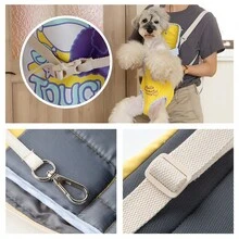 Touchdog 便携式前胸背带宠物背包，适合中小型犬和猫 - 黃色 - 查看 6