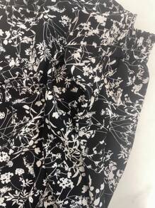 Long Printed Skirt With BAG New Has Elastic - màu đen - Xem 3