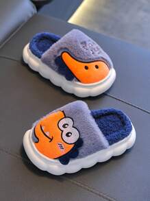 1 Pair Dinosaur Children's Indoor Slippers, Anti-Slip For Toddler Boys And Girls, Infants And Babies, Winter - Grey - View 6