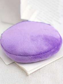5PCS Mini Colorful Faux Fur Round Coin Purse With Key Ring, Small Zipper Pouqch For Women, Simple Zipper Wallet - Multicolor - View 3