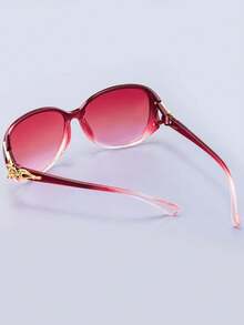 1 件男女通用心形无框装饰眼镜，时尚适合节日派对时尚眼镜女士太阳镜海滩配饰复古 Y2k - 玫瑰紅 - 查看 2