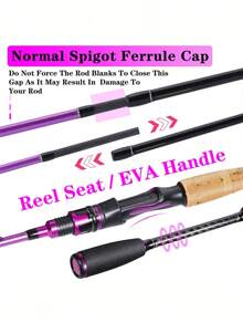 SOUGAYILANG Carbon Fiber Spinning Rod Combo - 1.8/2.1M Length, 1000~3000 Series Reel, Max 10Kg Drag, For Bass Pike Fishing Enthusiasts - Perfect For Freshwater And Saltwater Fishing - Màu tím - Xem 7