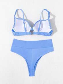 Women Bikini Sets - Baby Blue - View 2