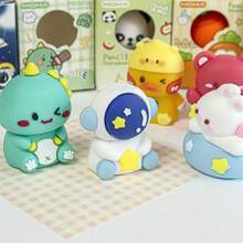 MOKA 1 Pc Cartoon Magic Card Pencil Sharpener, Miniature Pencil Sharpener, Safe Design For Kids And Students - Blue and White - View 3