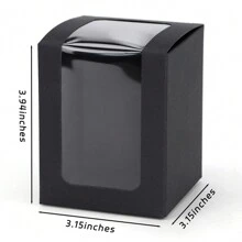 20pcs 8x8x10cm Visible Window Carton For Wine Glasses Glasses Candles Gift Box For Wedding Bridal Party Gift Giving Gift Boxes - Black - View 2