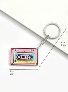 1pc Creative Retro Acrylic Colorful Tape Keychain, Bag Pendant Decoration, Holiday Creative Gift, Promotional Gift, Suitable For Daily Use Car Accessories Bag Charm School Cute Goth Y2k Bag Accessories Lanyards With Id Holder Car Accessories Bag Charms Christmas