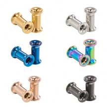 12-36 件耳部拉伸套件 - 14G-00G 入门尺寸 - 手术钢锥形塞螺丝配合隧道 - 牵开器扩张器孔眼，圣诞节、新年、情人节节日礼物 - 耳廓套裝 - 查看 28