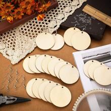 200 Stücke unfertige runde Holz Ohrringe - Erstellen Sie Ihr eigenes einzigartiges Boho-Stil Schmuckstück mit Do-it-Yourself Bastelbedarf für handgemachte Accessoires