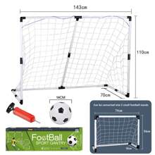 2-In-1 Soccer Goal & Basketball Hoop Toy, Detachable For Indoor And Outdoor Sports Play