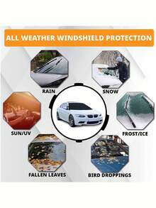 1 tấm che tuyết kính chắn gió mùa đông, tấm che nắng kính chắn gió phía trước xe hơi có thể gấp gọn di động, tấm chắn tuyết, 150*70CM - Nhiều màu - Xem 7