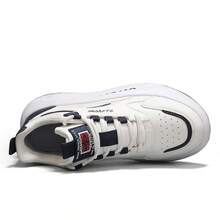 2024 年秋季新款男士高帮休闲运动鞋，厚底，时尚跑步运动鞋 - 白色 - 查看 3