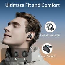 Ankriyul Wireless Earbuds With Mic, ENC Noise-Proof Stereo Headphones, Sport Headset, Touch Control Earphones With Charging Case - 均碼 - 查看 7