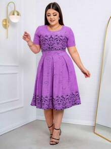 Plus Size Dresses - Màu tím - Xem 3