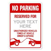 1pc Customized "No Parking" Text Sign Plate, Personalized Text Information Decoration, Add Your Exclusive "No Parking" Text Identification, Aluminum Metal Sign, High Quality Rust And Bend Resistant, 12"X8" Size, Valentine's Day, Valentine's Day Decor Gifts Birthday Graduation - Multicolor - View 10