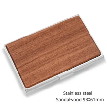 Lennik 1pc Custom Name Wooden Metal Business Cardcase Laser Engrave Company Text Number Card Box Christmas Day Gifts - Multicolor - View 19