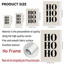 1pc Modern Wall Art Canvas Poster - Art Deco Ho Ho Ho Alphabet Letter Print, Frameless Retro Wall Hanging Decor For Living Room, Bedroom, Home Office, Kitchen, Bathroom - Indoor Artwork Print,Desktop Decoration - Multicolor - View 2
