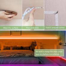 Dải đèn LED, Điều khiển bằng nút bấm, Nhiều màu thay đổi, Đèn chiếu sáng trong nhà, Đèn trang trí phòng, Đèn trang trí phòng ngủ điều khiển từ xa thông minh, Quầy bar, Phòng ngủ, Hành lang, Lối đi, Trang trí, Đèn trang trí sân trong - màu sắc - Xem 5