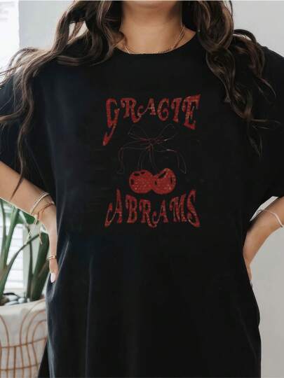 Gracie Abrams Cute Woman's Summer Short Sleeve T-Shirt With
