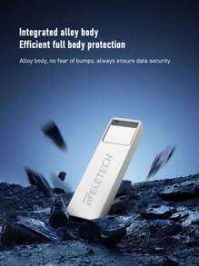 Reletech 64GB 32GB 16GB 闪存盘+USB 转 Type-C 接口超快 USB2.0 大容量 USB 驱动器，用于快速数据传输和存储，金属防水，银色 - 銀色 - 查看 5