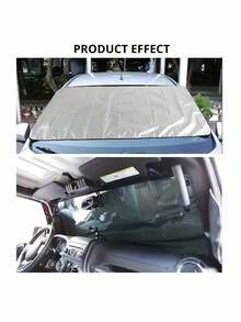 1 tấm che tuyết kính chắn gió mùa đông, tấm che nắng kính chắn gió phía trước xe hơi có thể gấp gọn di động, tấm chắn tuyết, 150*70CM - Nhiều màu - Xem 10